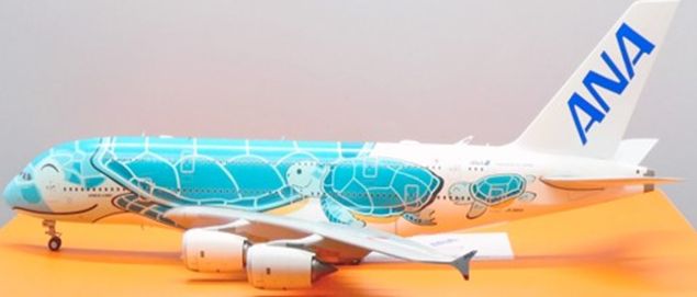 JC Wings All Nippon Airways Flying Honu Lani Livery Blue Turtle A380-800  JA381A 1:400 DIECAST Aircraft Pre-builded Model : Amazon.co.uk: Toys & Games